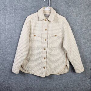 Everlane Women’s Size M Ivory Quilted Organic Cotton Jacket